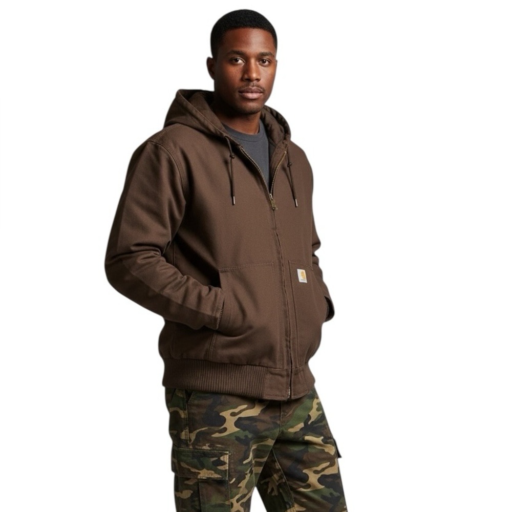 Carhartt Washed Duck Active Jacket Dark Brown J130Insulated Coat Mens 2XL NEW